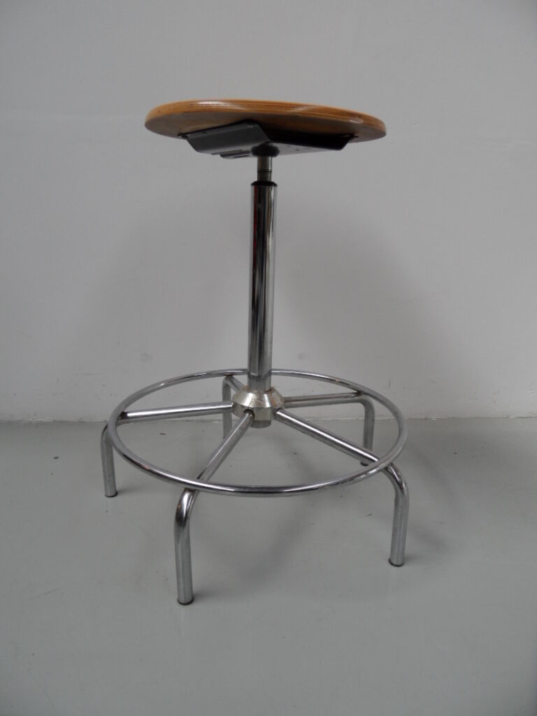 Vintage industrial adjustable stool