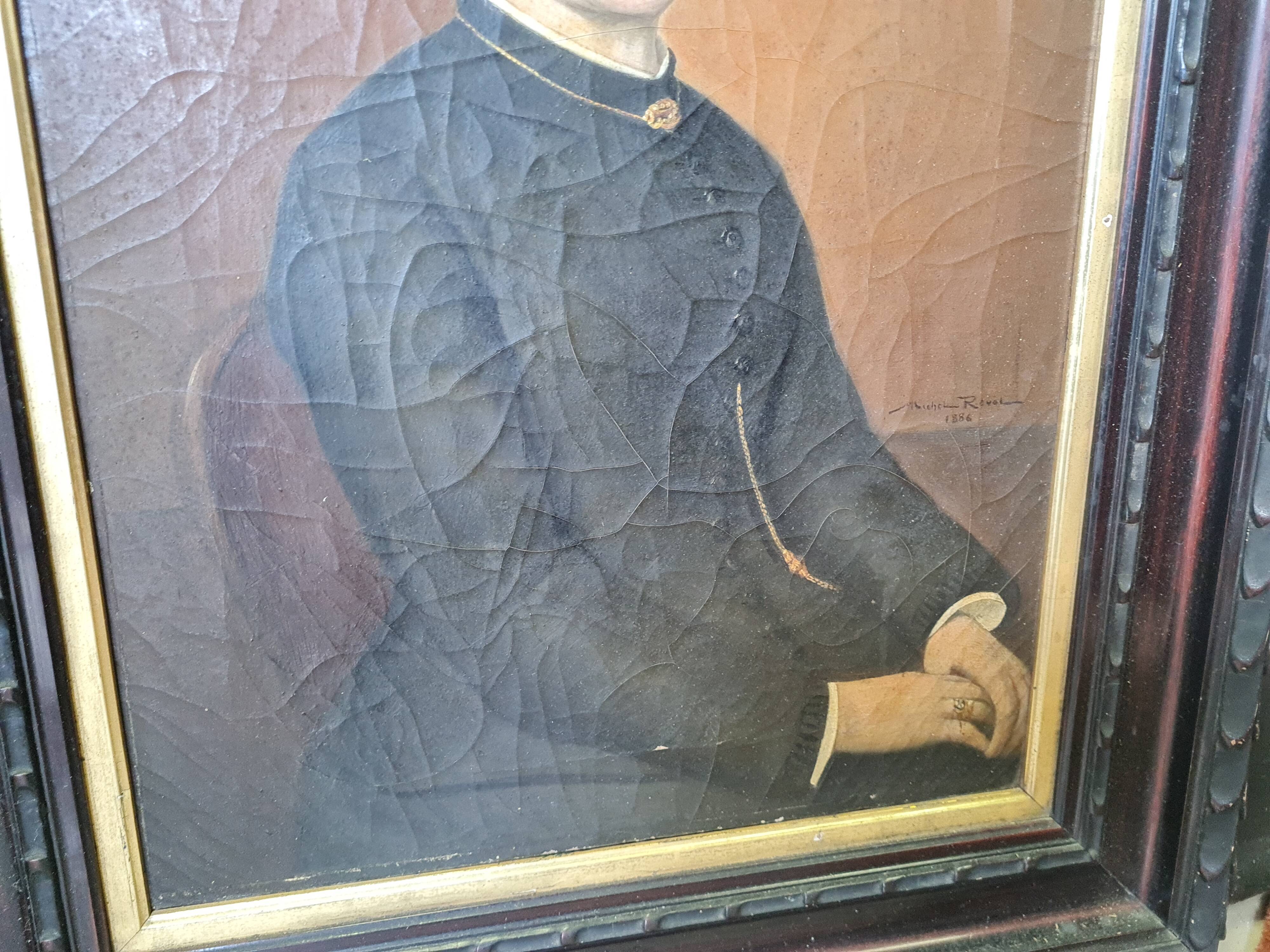 XIX th century, portrait of woman oil on canvas