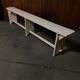 White lacquered wooden farm bench L 200cm