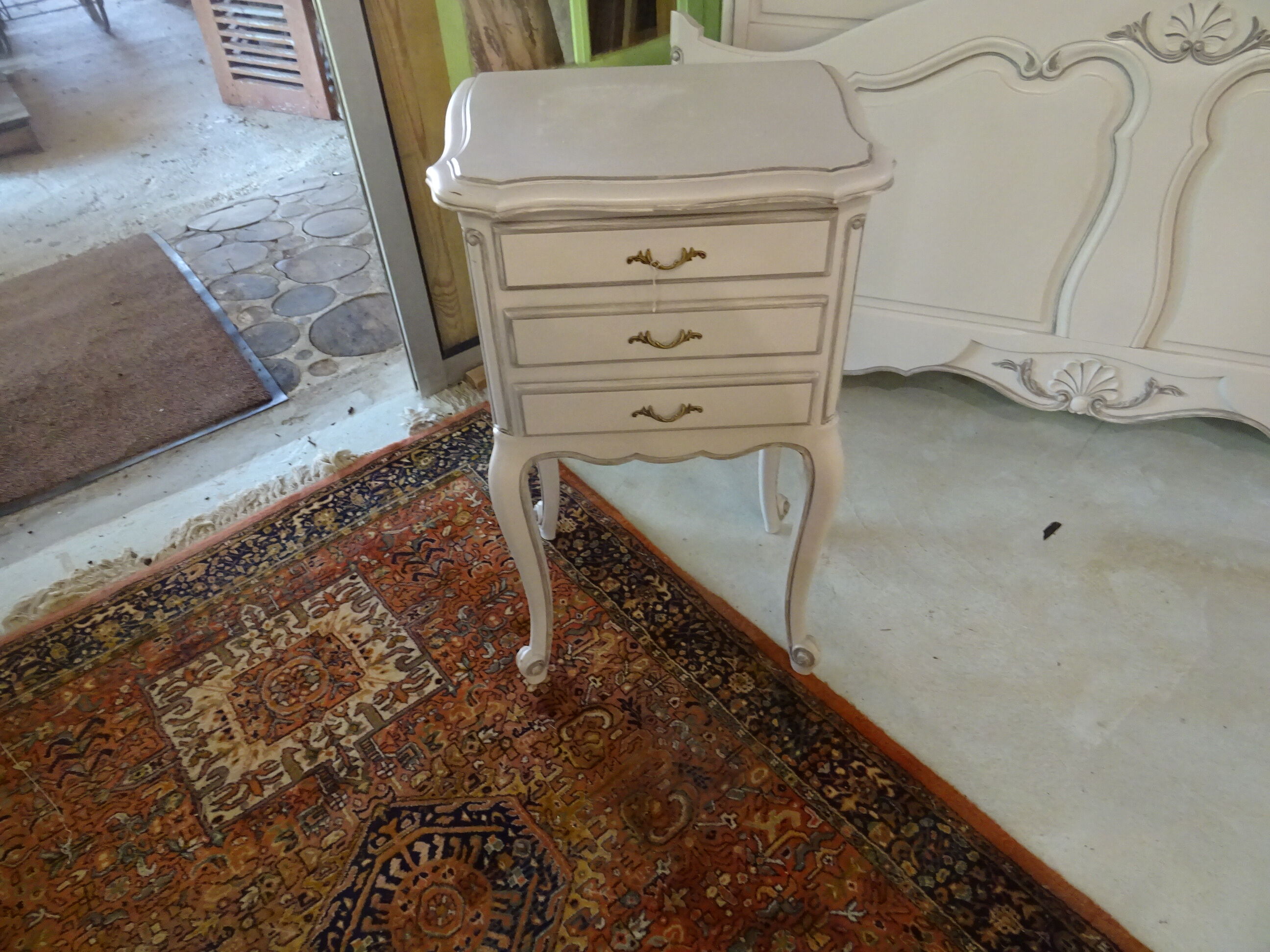 Bed wood and his bedside