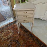 Bed wood and his bedside