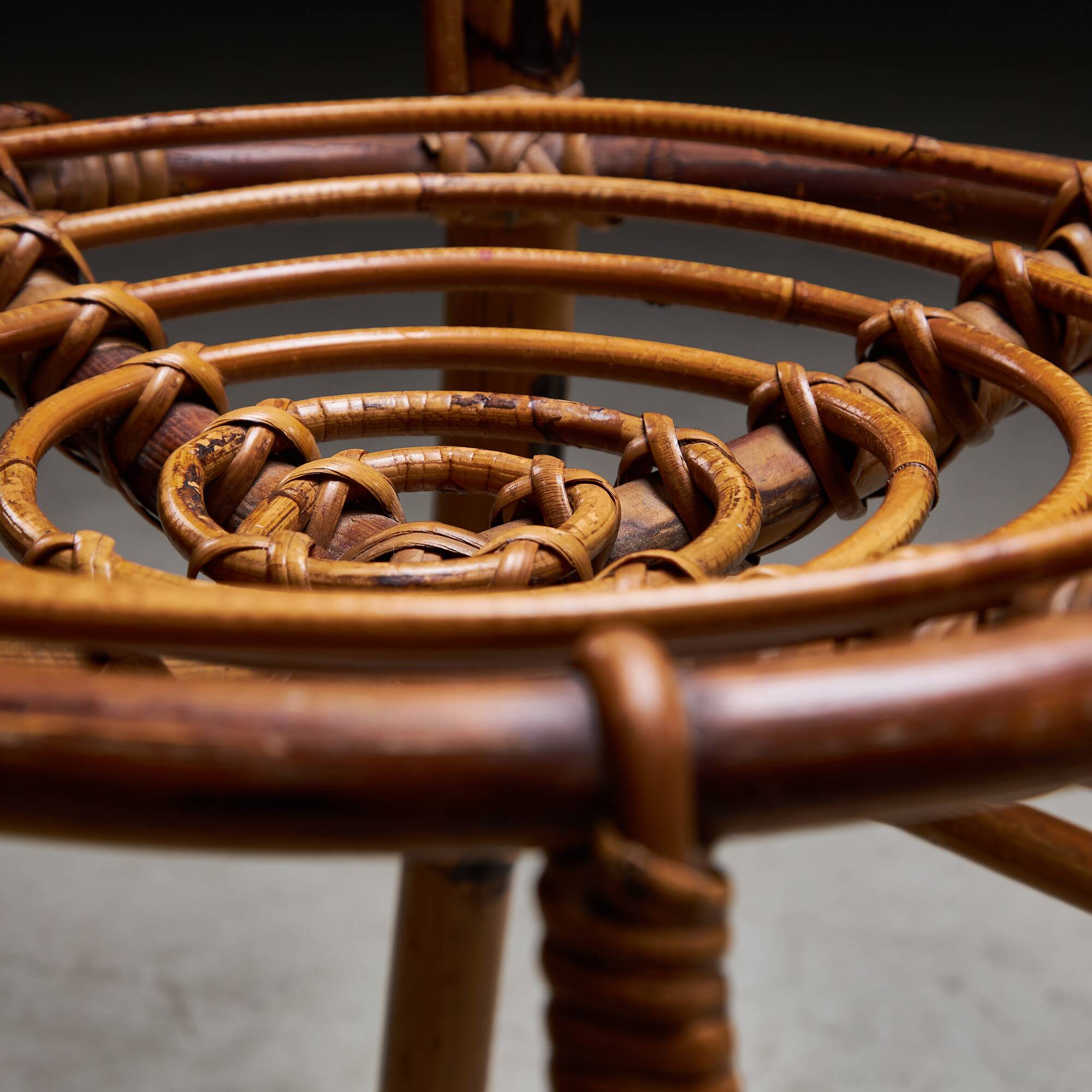 High Back Bamboo Chair, 1960s