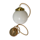 Suspension globe vintage opaline et doré