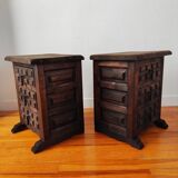 Pair of 1950s Brutalist bedside tables