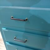 Dresser vintage light oak and blue duck