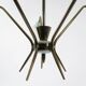 Italian brass and opaline chandelier, 1950s