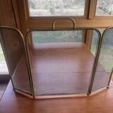 English brass fire screen circa 1900