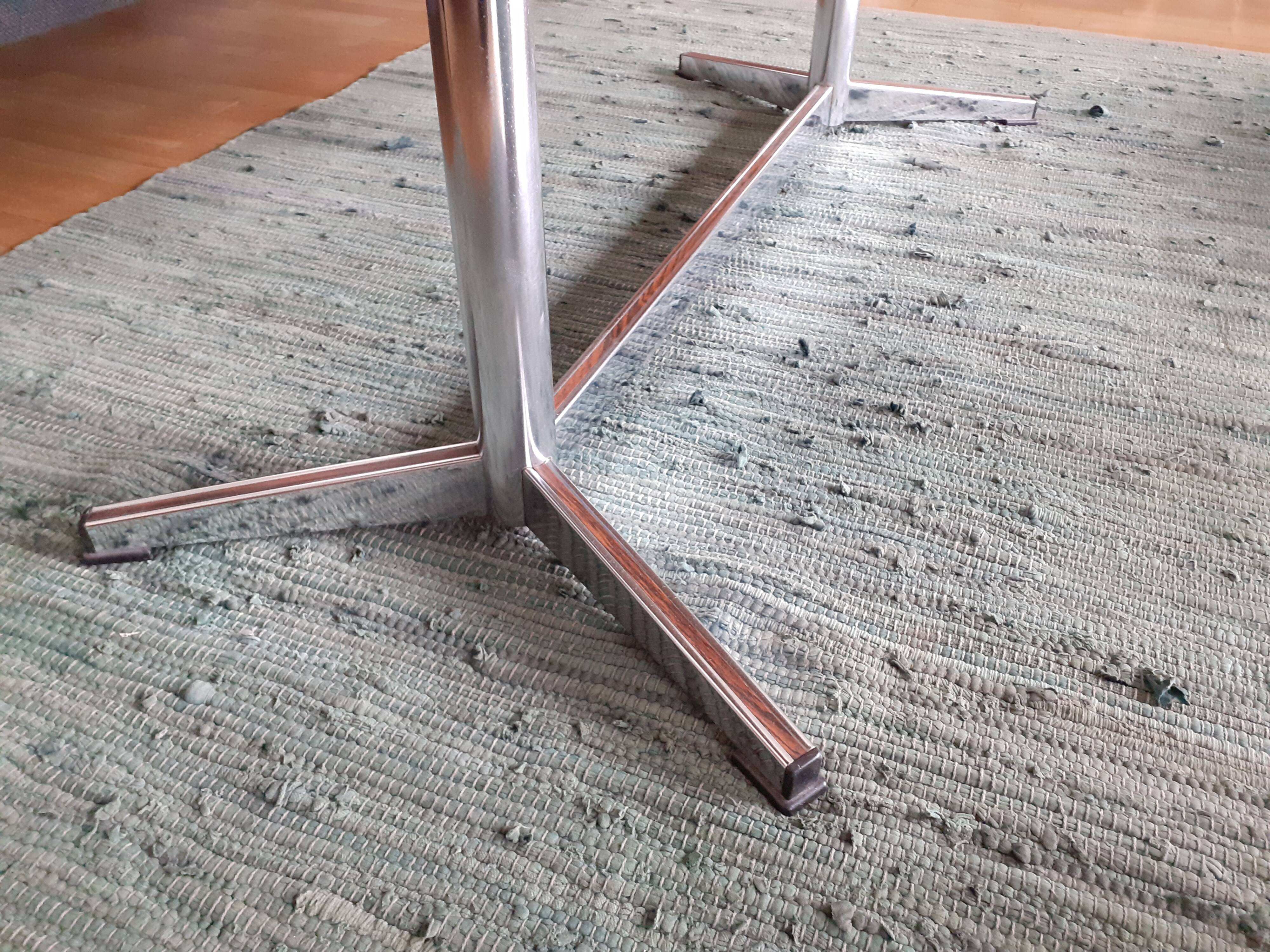 Vintage coffee table 70s ceramic and chrome metal