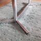 Vintage coffee table 70s ceramic and chrome metal