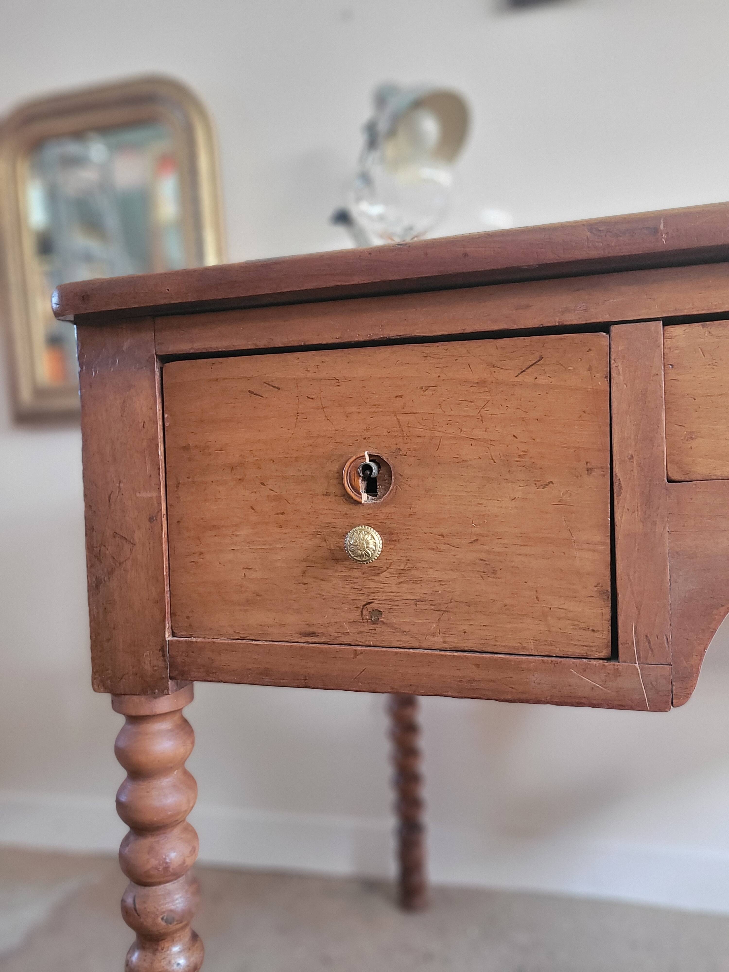 Louis Philippe desk with turned legs