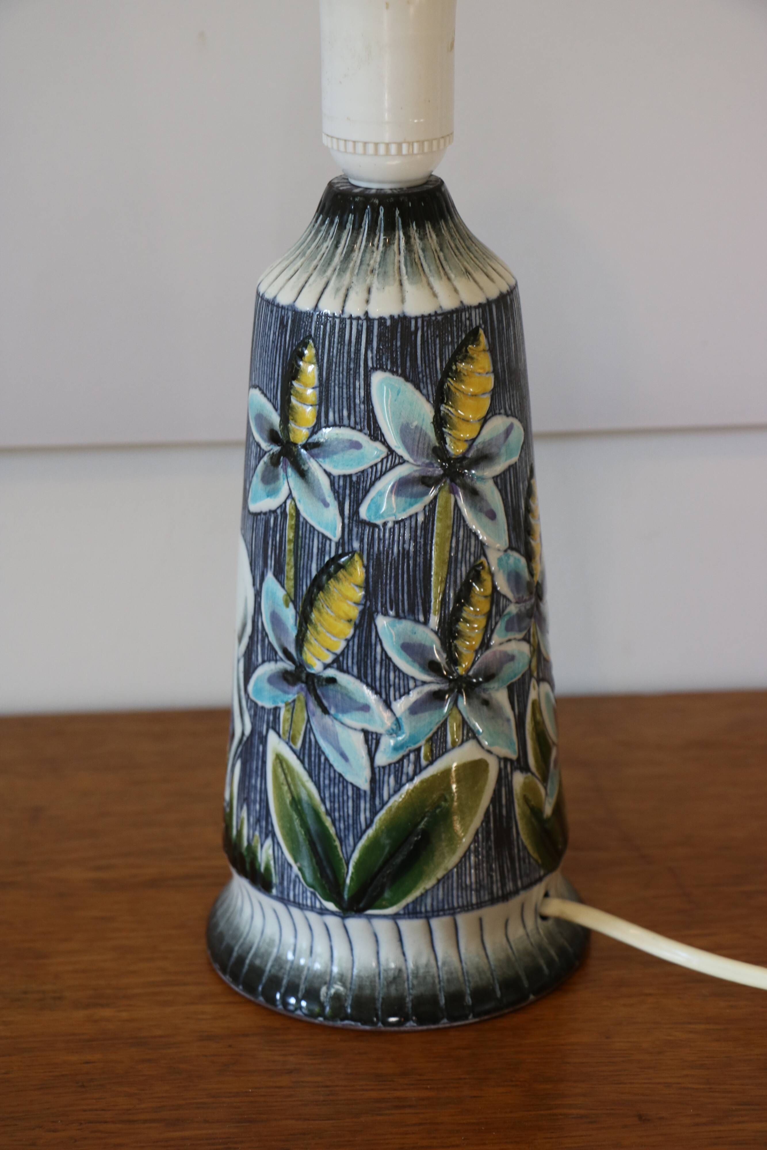 Scandinavian ceramic lamp base by Tilgmans Keramik