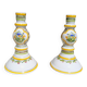 Pair of ceramic candlesticks