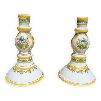 Pair of ceramic candlesticks