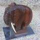Pair of Art Deco elephant bookends in rosewood with chrome base.
