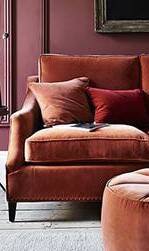 Set de 2 fauteuils en velours de style Louis Philippe