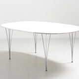 Elliptical dining table by Piet Hein And Bruno Mathsson For Fritz Hansen, Denmark 1960's