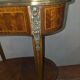 Kidney-shaped side table in Louis XVI style with marquetry.