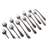 12 silver-plated oyster forks sfam goldsmith