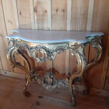 Console bois doré époque Louis XV