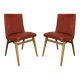 Paire de chaises vintage rouges