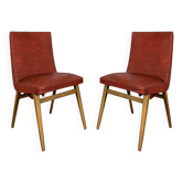 Paire de chaises vintage rouges