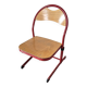 red metal and wood school chair for children