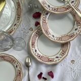 Antique Limoges porcelain dessert service, Lanternier & Cie, 10 plates