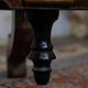 Tripod pedestal table in marquetry and mixed wood, Italy, 19th century