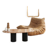 Table basse en marbre terracotta