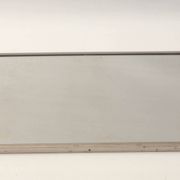 Antique mirror with silver metal rim