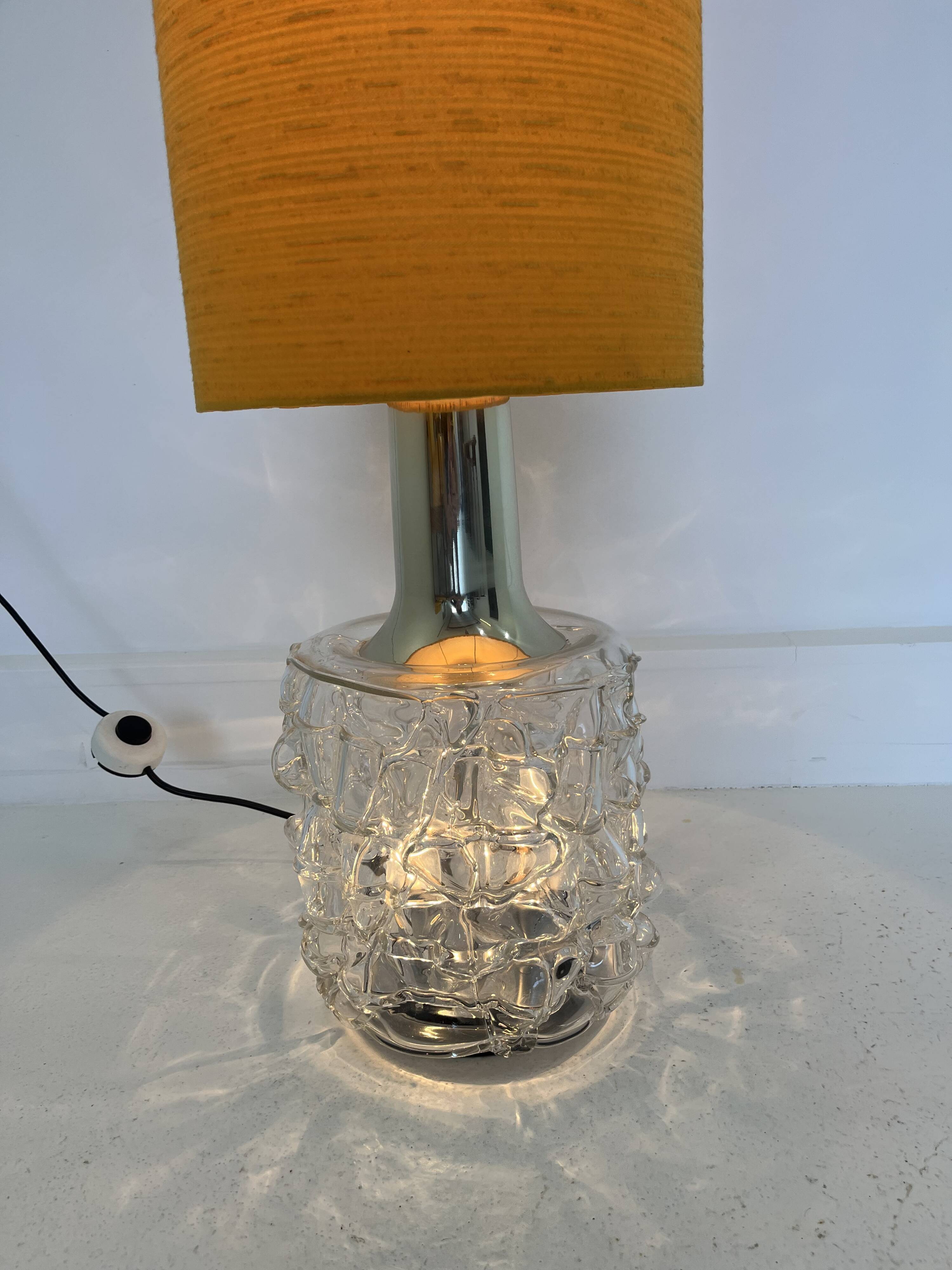 Lampe vintage en verre bulle et chrome de Doria Leuchten, Allemagne, années 1960.