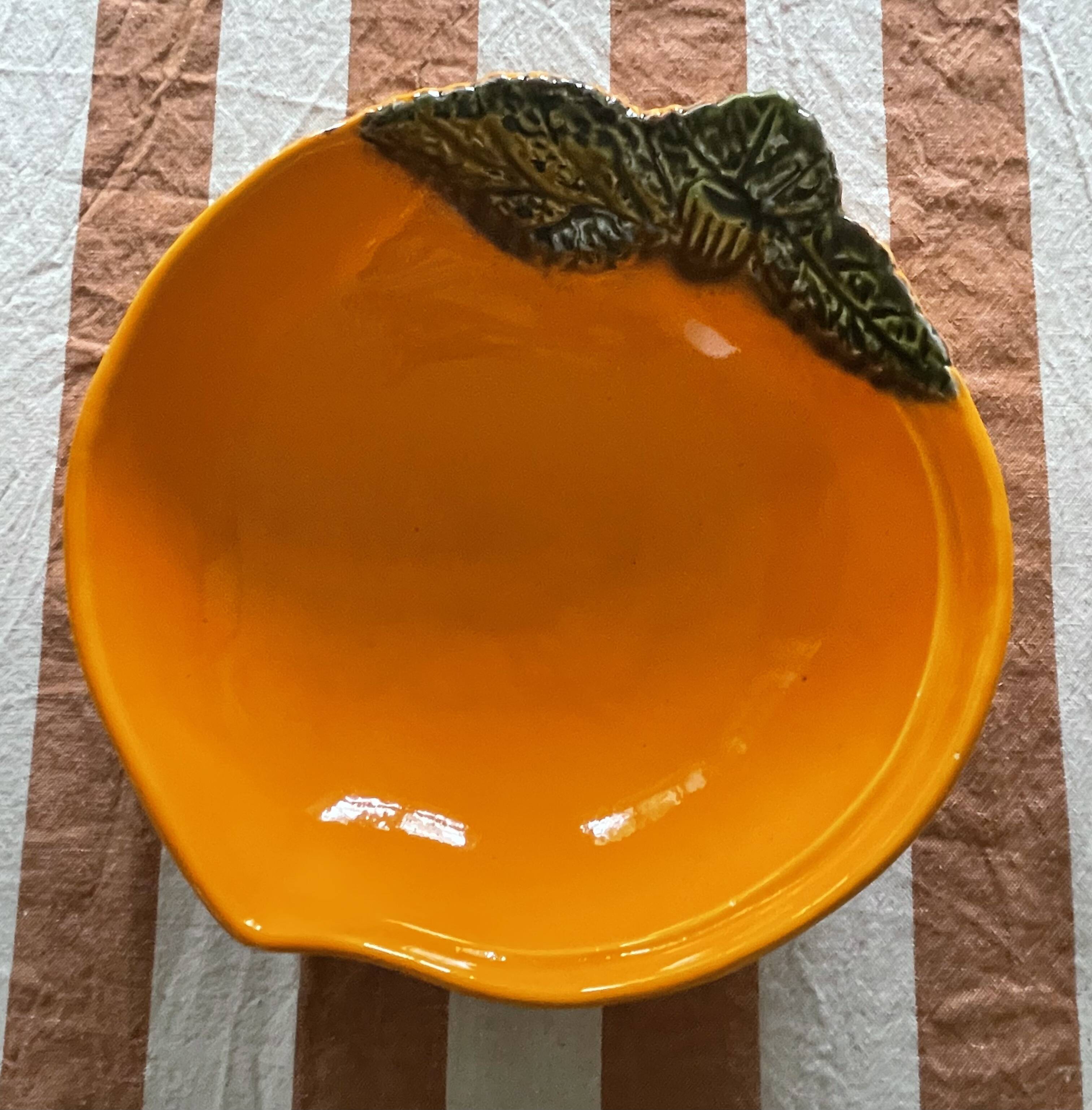 Orange slip salad bowl