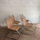 Set of 4 mr10 rattan chairs by mies van der rohe