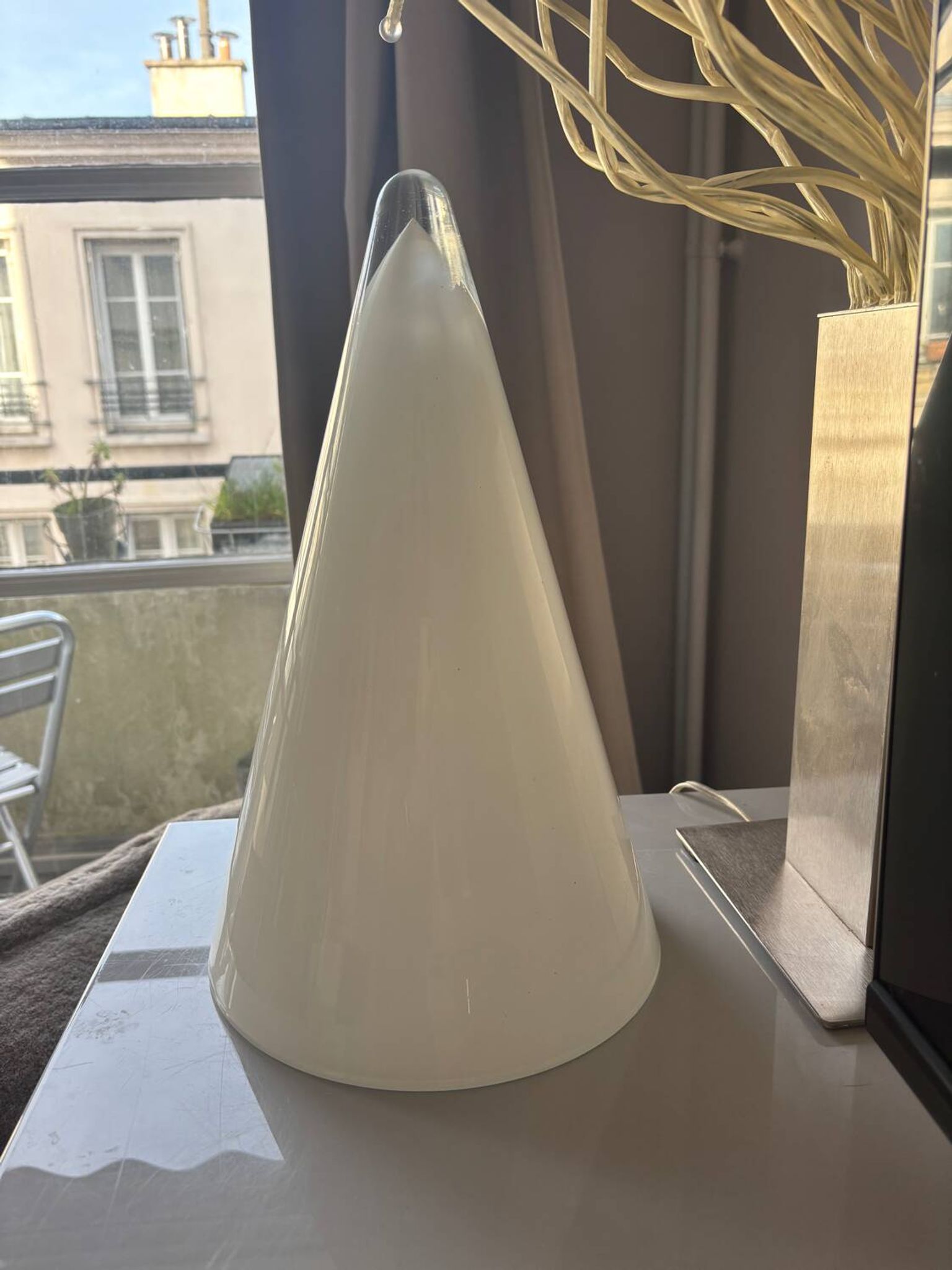 Vintage white opaline lamp teepee habitat