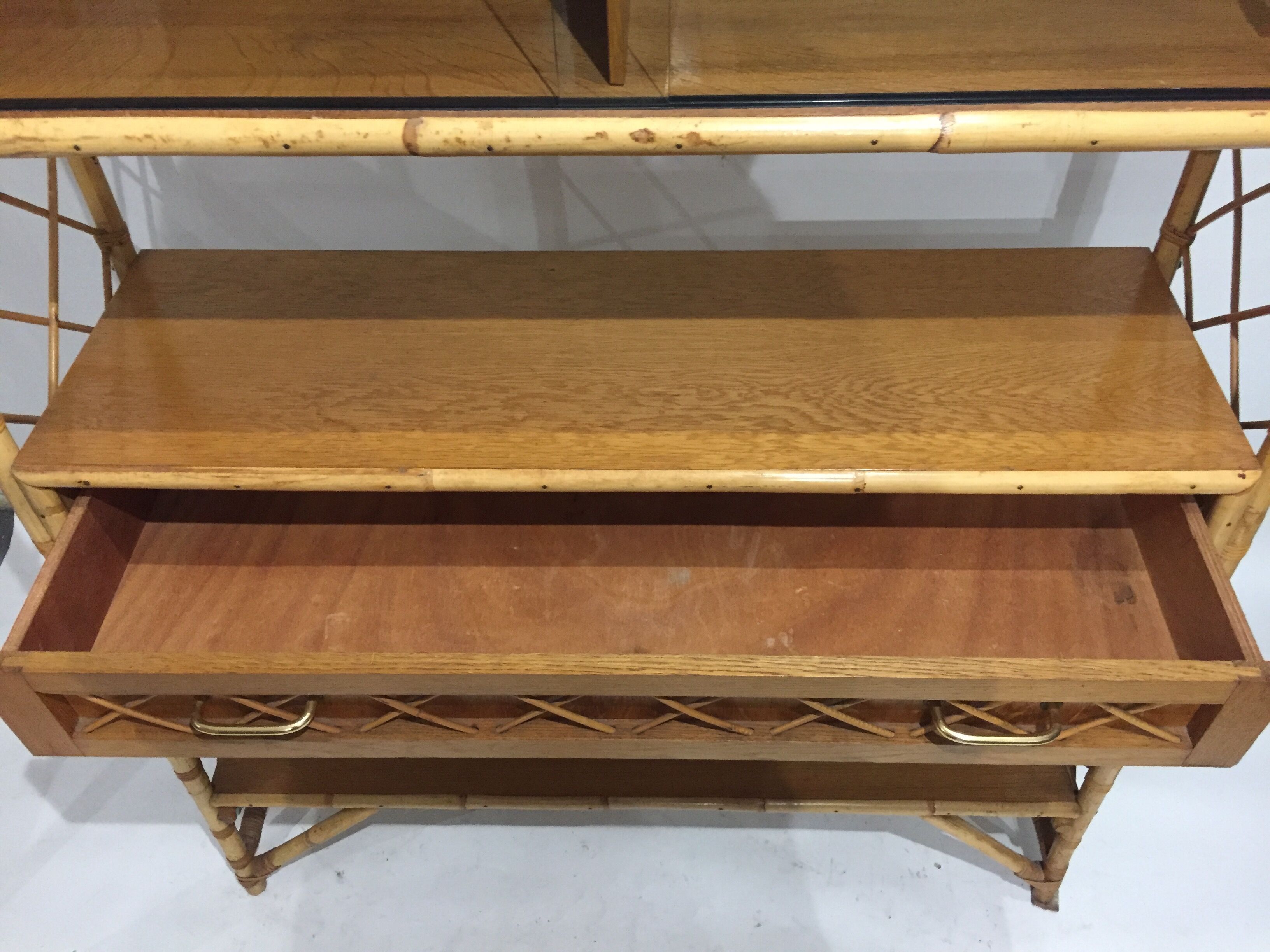 Rattan bookcase