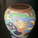 Two Belgium country vases low unique pieces signed