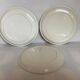 Six vintage floral cheese plates.