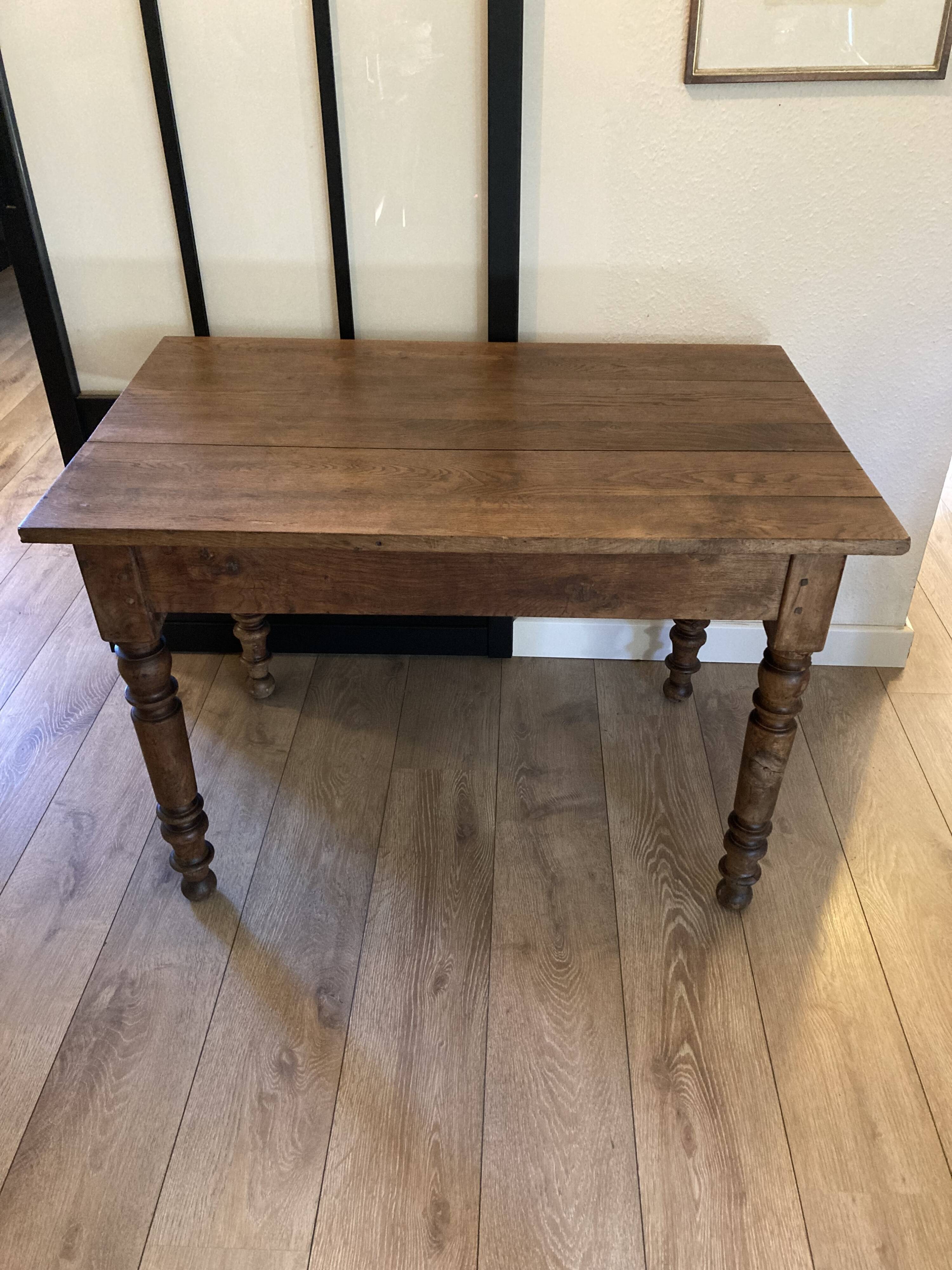 solid oak farmhouse table