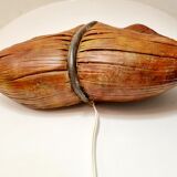 Mid-Century ceramic earthenware sconce, palm leaf shaped