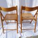 Duo de chaises pliantes cannées