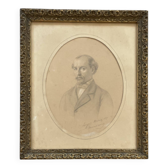 Portrait au crayon ancien, 1851