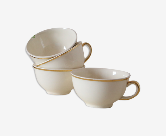 Ensemble de 4 tasses beiges Villeroy et Boch, vintage