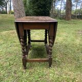 17th century style oval folding oak table