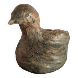 Signed bird sculpture