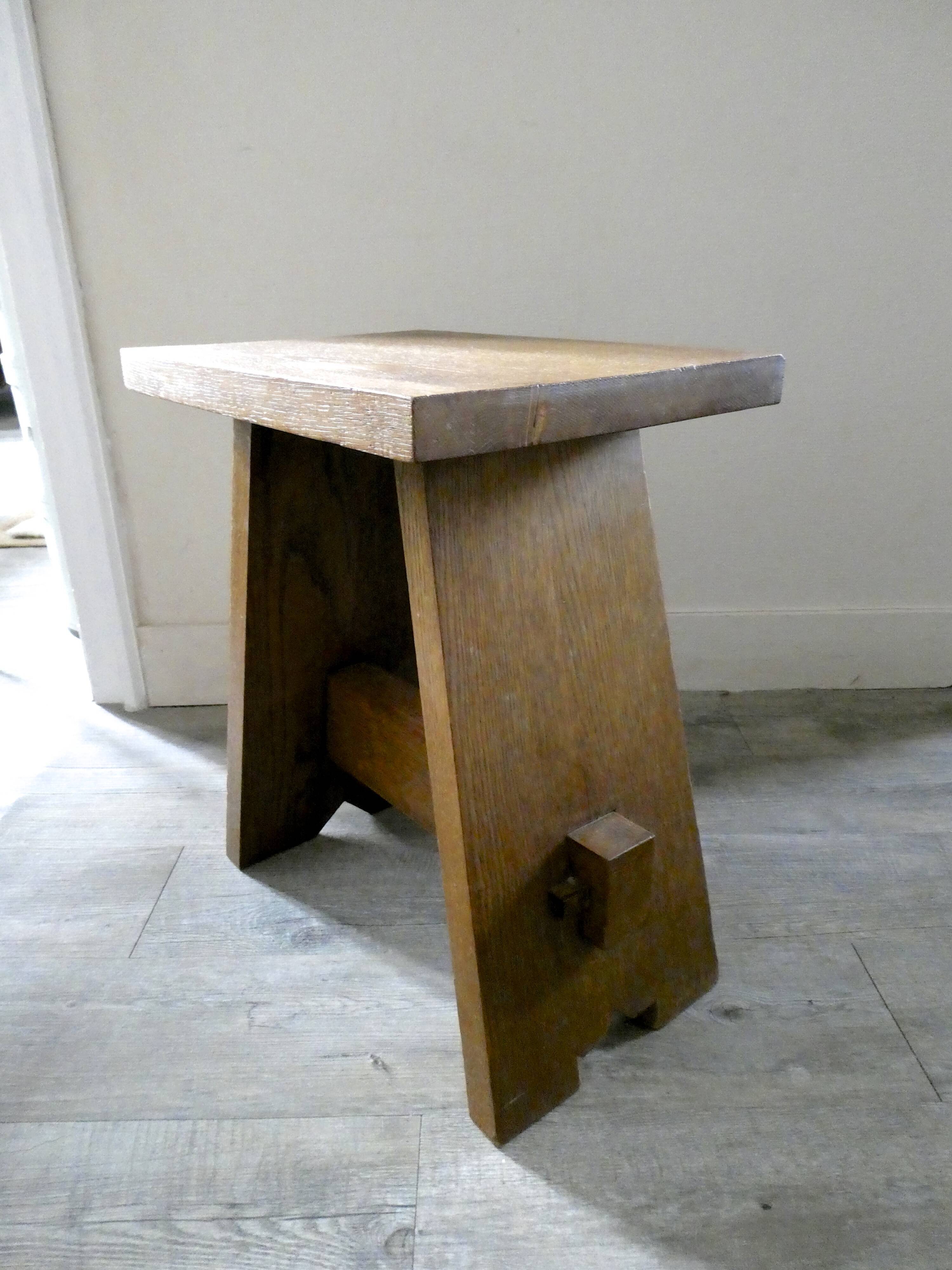 Solid oak set, brutalist