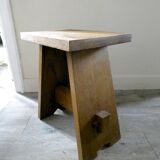 Solid oak set, brutalist