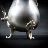 Silver-plated metal verseuse by Christofle, Marly model, Rocaille ornaments.