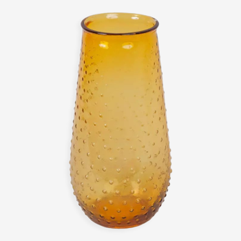 Vase en verre ambré