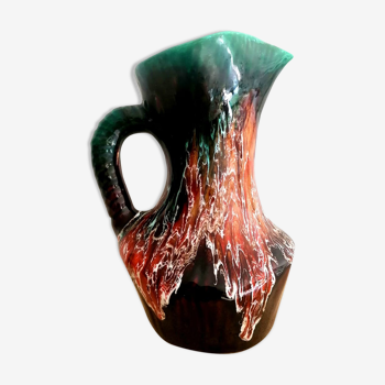 Ceramic pitcher Vallauris style 1960