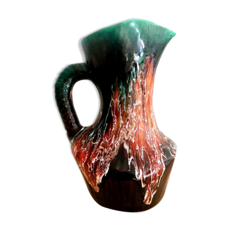 Ceramic pitcher Vallauris style 1960